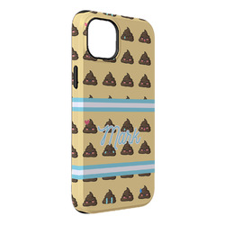 Poop Emoji iPhone Case - Rubber Lined - iPhone 14 Pro Max (Personalized)