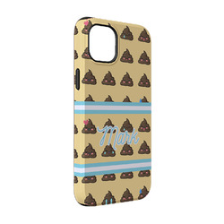 Poop Emoji iPhone Case - Rubber Lined - iPhone 14 Pro (Personalized)