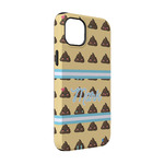 Poop Emoji iPhone Case - Rubber Lined - iPhone 14 (Personalized)