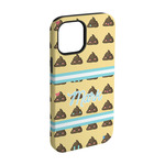 Poop Emoji iPhone Case - Rubber Lined - iPhone 15 (Personalized)