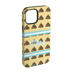 Poop Emoji iPhone Case - Rubber Lined - iPhone 15 (Personalized)