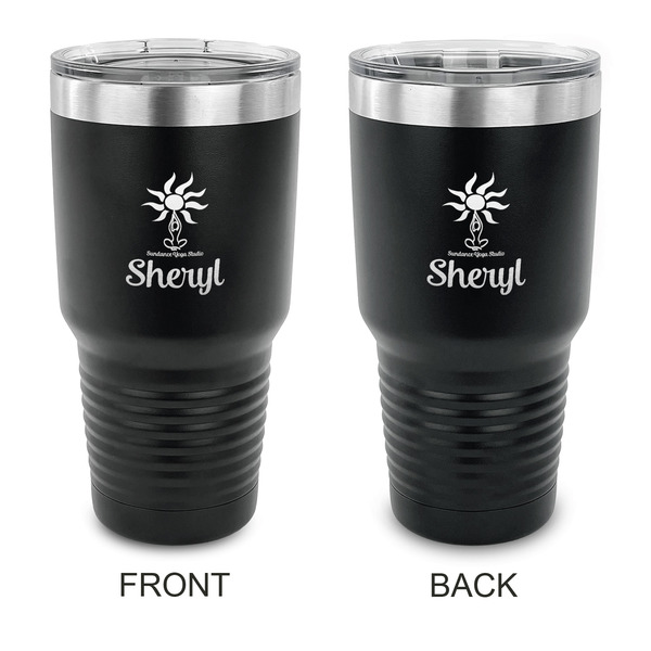 Custom Sundance Yoga Studio 30 oz Stainless Steel Tumbler - Black - Double Sided (Personalized)