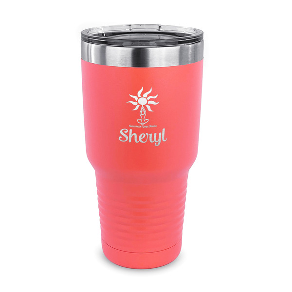 Custom Sundance Yoga Studio 30 oz Stainless Steel Tumbler - Coral - Single Sided (Personalized)