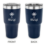 Sundance Yoga Studio 30 oz Stainless Steel Tumbler - Navy - Double Sided (Personalized)