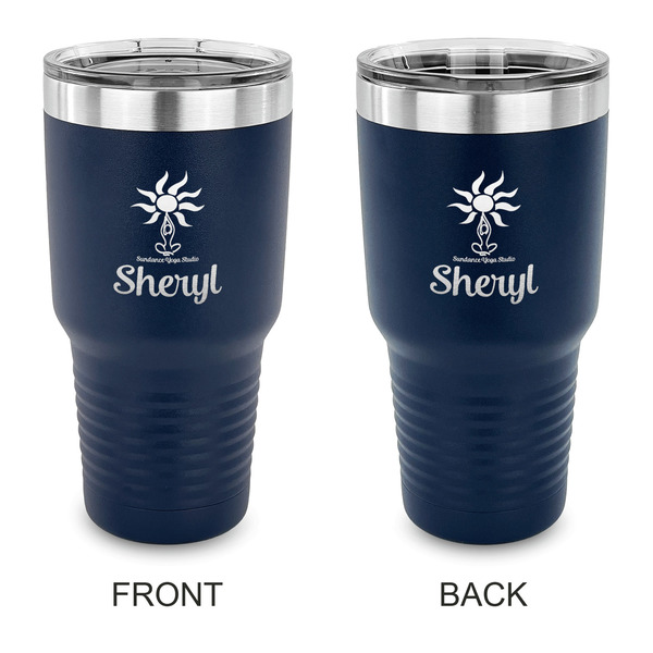 Custom Sundance Yoga Studio 30 oz Stainless Steel Tumbler - Navy - Double Sided (Personalized)