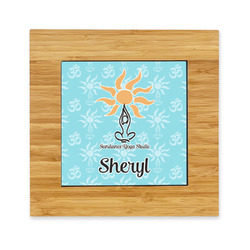 Sundance Yoga Studio Bamboo Trivet with Ceramic Tile Insert (Personalized)