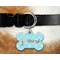 Sundance Yoga Studio Bone Shaped Dog Tag on Collar & Dog