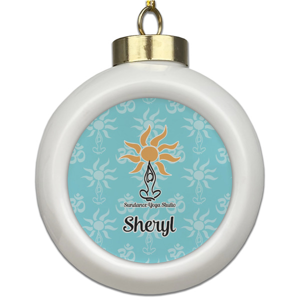 Custom Sundance Yoga Studio Ceramic Ball Ornament (Personalized)