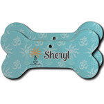 Sundance Yoga Studio Ceramic Dog Ornament - Front & Back w/ Name or Text