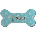 Sundance Yoga Studio Ceramic Dog Ornament - Front w/ Name or Text