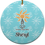 Sundance Yoga Studio Round Ceramic Ornament w/ Name or Text