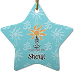 Sundance Yoga Studio Star Ceramic Ornament w/ Name or Text