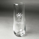 Sundance Yoga Studio Champagne Flute - Stemless Engraved (Personalized)