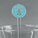 Sundance Yoga Studio 7" Round Plastic Stir Sticks - Clear (Personalized)