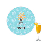 Sundance Yoga Studio Printed Drink Topper - 2.15" (Personalized)