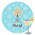 Sundance Yoga Studio Printed Drink Topper - 3.5" (Personalized)