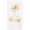 Sundance Yoga Studio Foil Stamped Guest Napkins - Front View