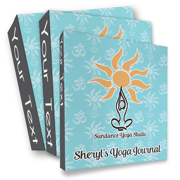 Custom Sundance Yoga Studio 3 Ring Binder - Full Wrap (Personalized)