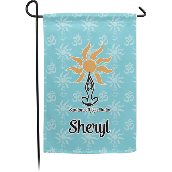 Custom Sundance Yoga Studio Small Garden Flag - Single Sided w/ Name or Text