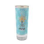 Sundance Yoga Studio 2 oz Shot Glass - Glass with Gold Rim (Personalized)