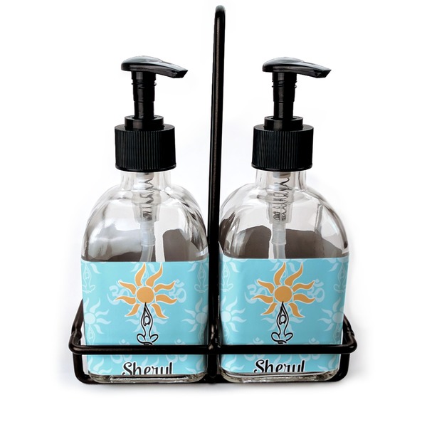 Custom Sundance Yoga Studio Glass Soap & Lotion Bottles (Personalized)