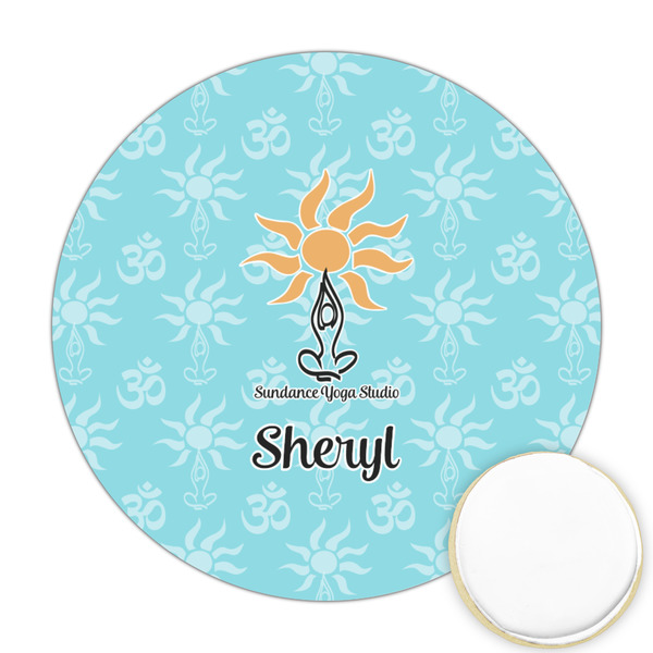 Custom Sundance Yoga Studio Printed Cookie Topper - Round (Personalized)