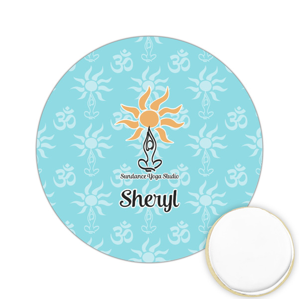 Custom Sundance Yoga Studio Printed Cookie Topper - 2.15" (Personalized)