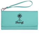 Sundance Yoga Studio Ladies Leatherette Wallet - Laser Engraved- Teal (Personalized)