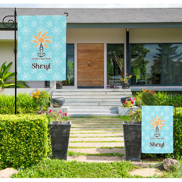 Custom Sundance Yoga Studio Large Garden Flag - Single Sided (Personalized)