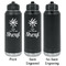 Sundance Yoga Studio Laser Engraved Water Bottles - 2 Styles - Front & Back View