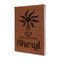 Sundance Yoga Studio Leather Sketchbook - Small - Single Sided - Angled View