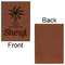 Sundance Yoga Studio Leatherette Journal - Large - Single Sided - Front & Back View