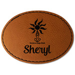 Sundance Yoga Studio Faux Leather Iron On Patch - Oval (Personalized)