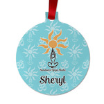 Sundance Yoga Studio Metal Ball Ornament - Double Sided w/ Name or Text