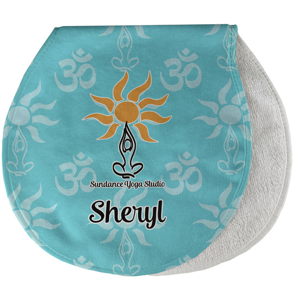 Custom Sundance Yoga Studio Burp Pad - Velour w/ Name or Text