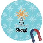 Sundance Yoga Studio Round Fridge Magnet (Personalized)