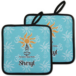 Sundance Yoga Studio Pot Holders - Set of 2 w/ Name or Text