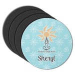 Sundance Yoga Studio Round Rubber Backed Coasters - Set of 4 (Personalized)