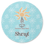 Sundance Yoga Studio Round Rubber Backed Coaster (Personalized)