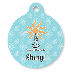 Sundance Yoga Studio Round Pet ID Tag (Personalized)