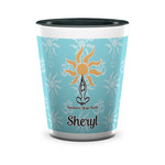 Sundance Yoga Studio Ceramic Shot Glass - 1.5 oz - Two Tone - Single (Personalized)