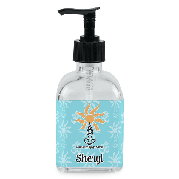 Custom Sundance Yoga Studio Glass Soap & Lotion Bottle - Single Bottle (Personalized)