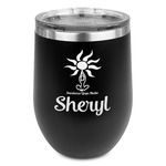 Sundance Yoga Studio Stemless Stainless Steel Wine Tumbler - Black - Double Sided (Personalized)