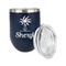 Sundance Yoga Studio Stainless Wine Tumblers - Navy - Double Sided - Alt View