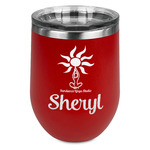 Sundance Yoga Studio Stemless Stainless Steel Wine Tumbler - Red - Double Sided (Personalized)