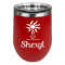 Sundance Yoga Studio Stainless Wine Tumblers - Red - Double Sided - Front