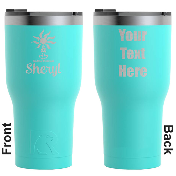 Custom Sundance Yoga Studio RTIC Tumbler - Teal - Engraved Front & Back (Personalized)