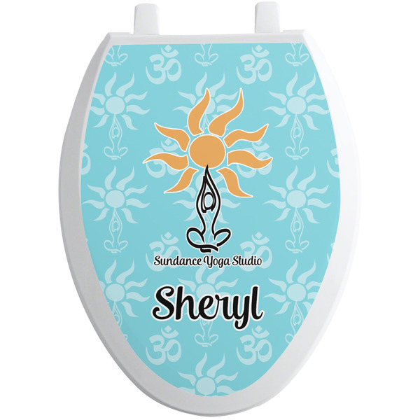 Custom Sundance Yoga Studio Toilet Seat Decal - Elongated (Personalized)