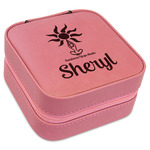 Sundance Yoga Studio Travel Jewelry Boxes - Pink Leather (Personalized)