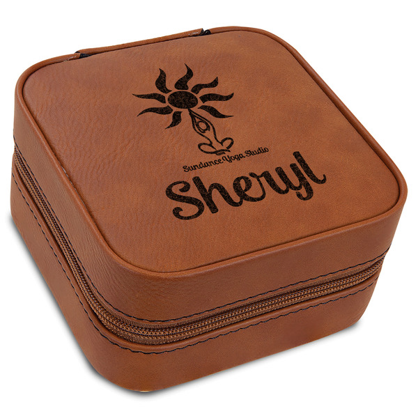 Custom Sundance Yoga Studio Travel Jewelry Box - Leather (Personalized)